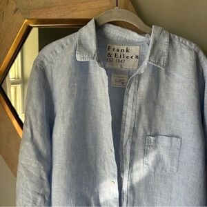 Frank & Eileen Washed Linen Button Down Sz L